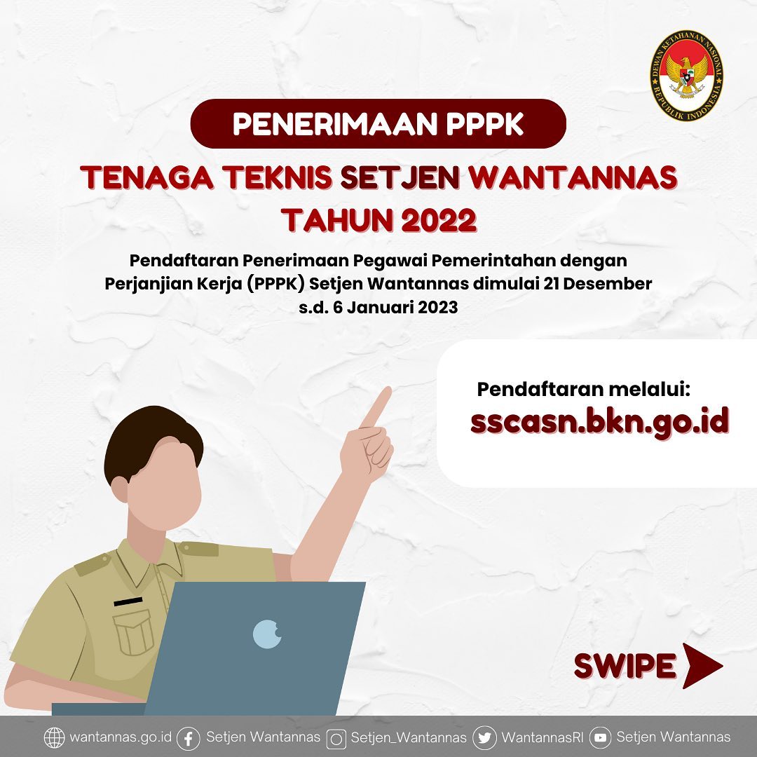 Pengumuman Hasil  Seleksi Kompetensi Pengadaan PPPK Tenaga Teknis Setjen Wantannas Tahun 2022