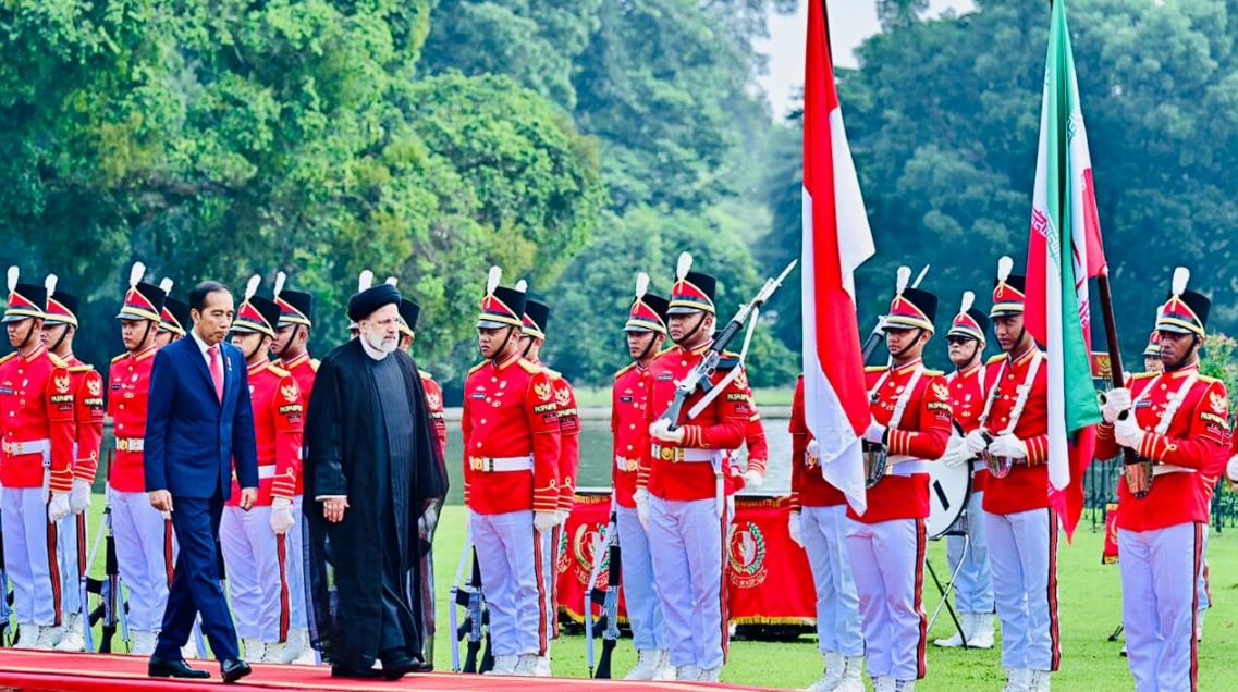 Presiden Jokowi Sambut Kunjungan Kenegaraan Presiden Iran di Istana Bogor