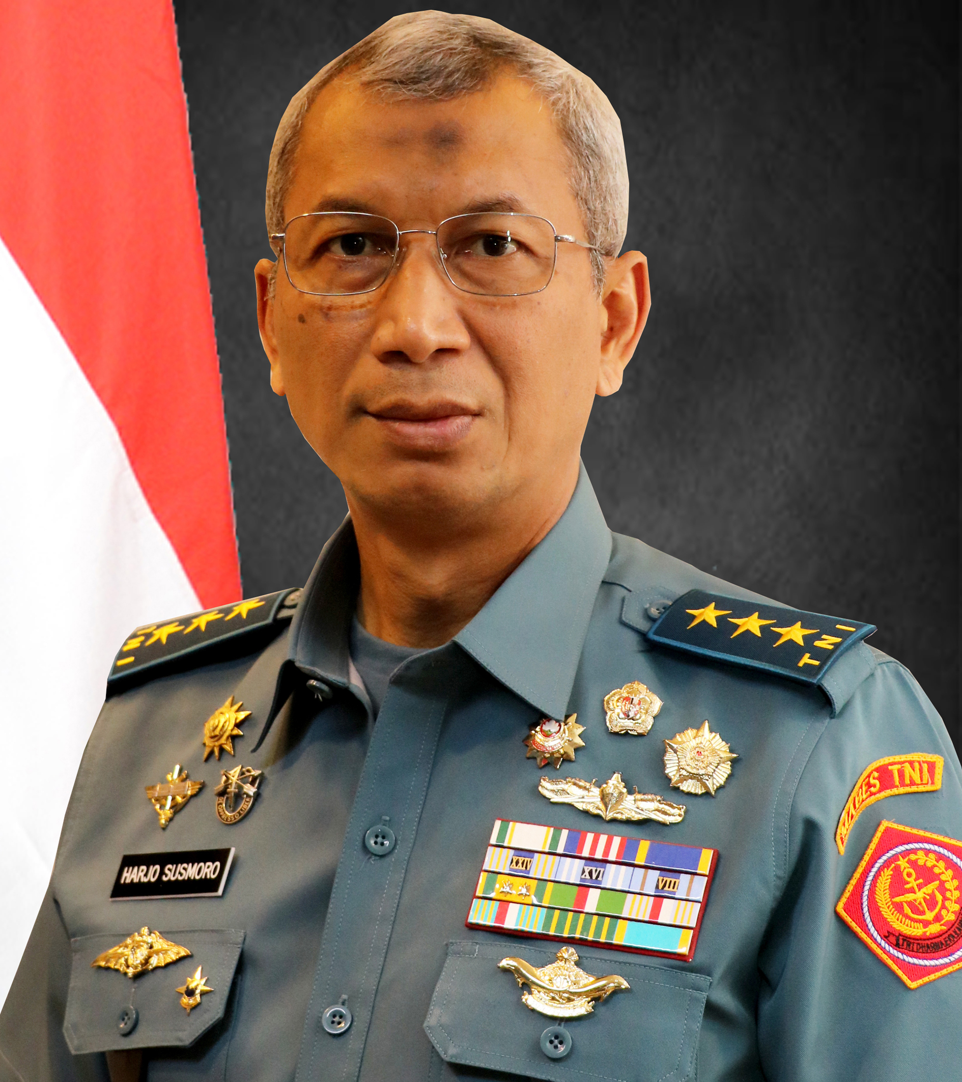 Laksamana Madya TNI Dr. Ir. Harjo Susmoro, S.Sos., S.H., M.H., M.Tr. Opsla